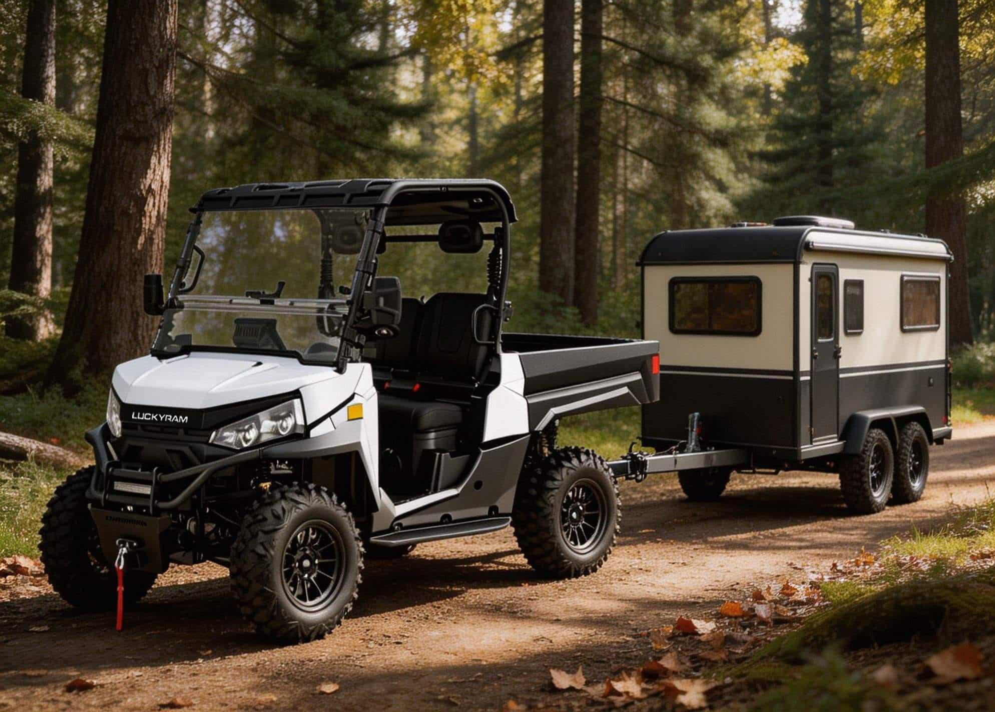 4WD Off Road Electric UTV 73.6V PKE بدون کلید 20KW حداکثر توان 670 کیلوگرم