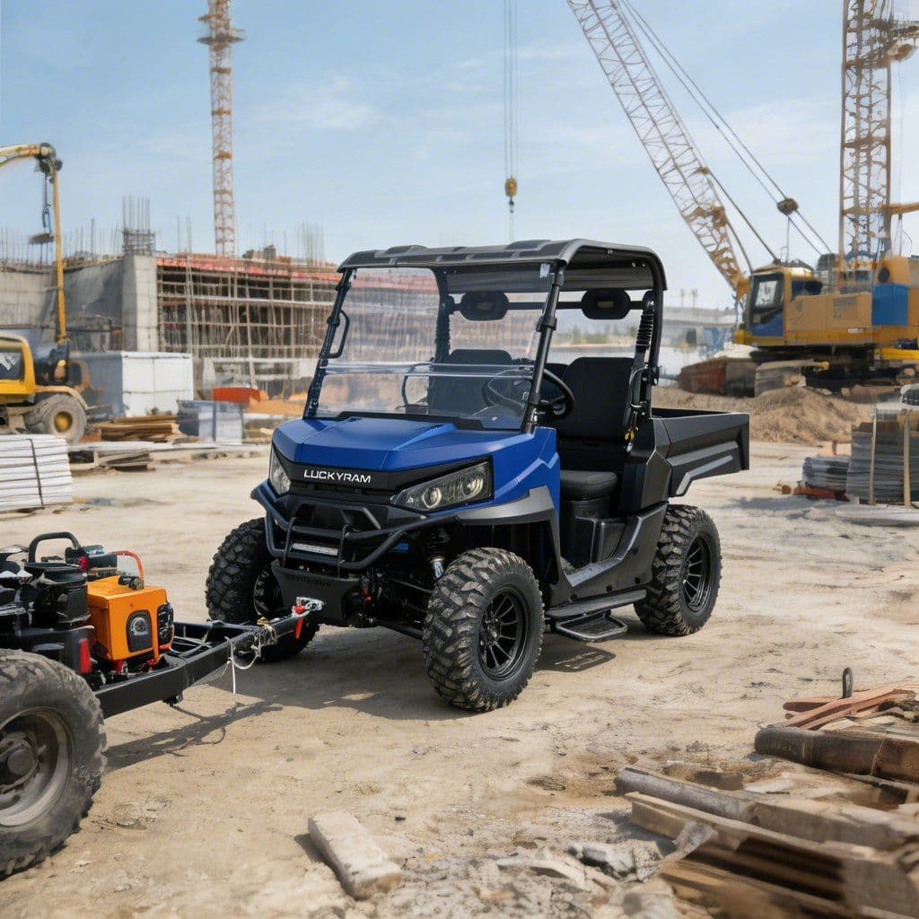 UTV 4WD خارج از جاده برای شکار 1000 کیلوگرم بکسل 20 کیلووات حداکثر توان 73.6 ولت